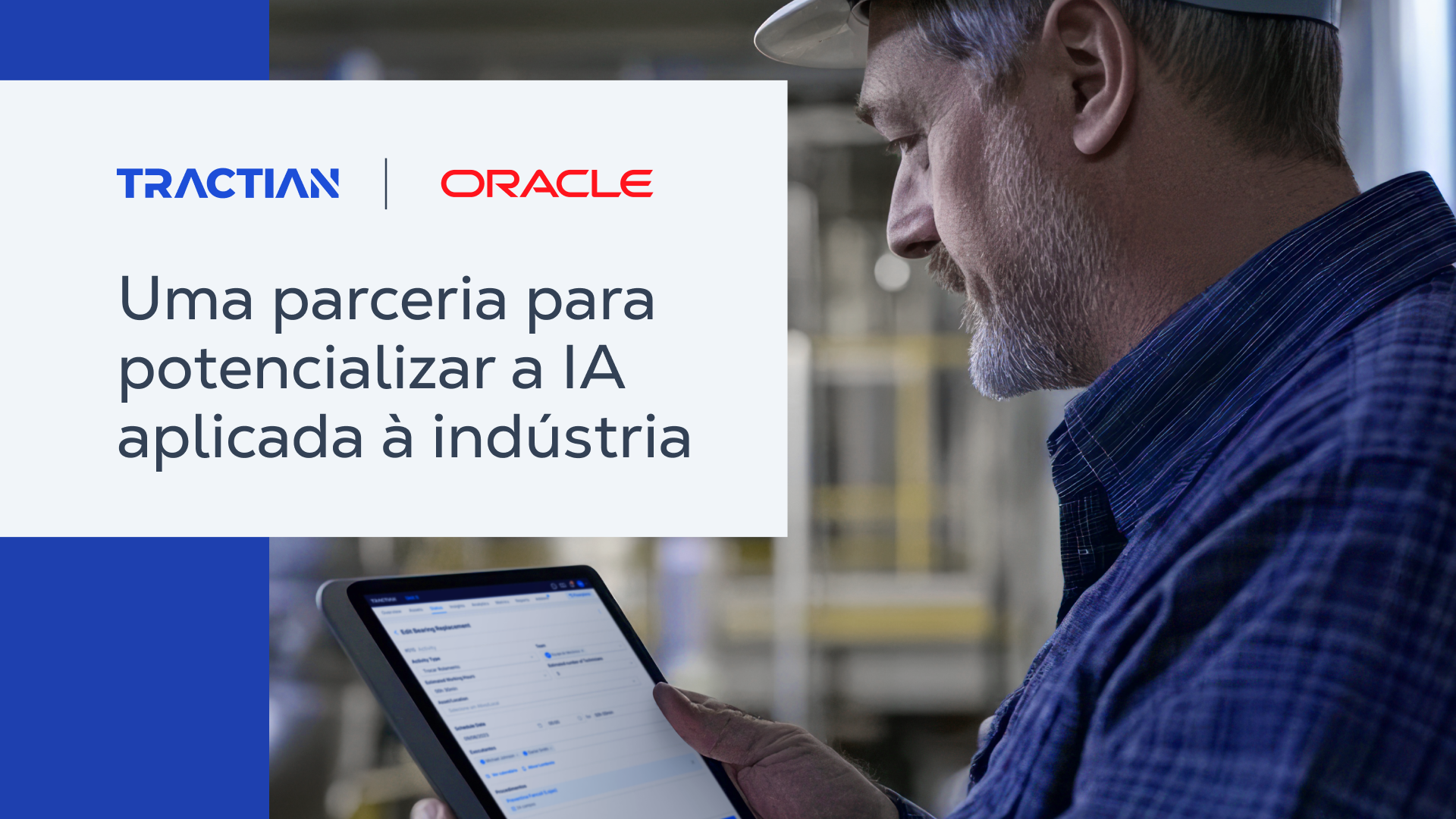 Tractian e Oracle confirmam parceria para potencializar a IA aplicada à indústria