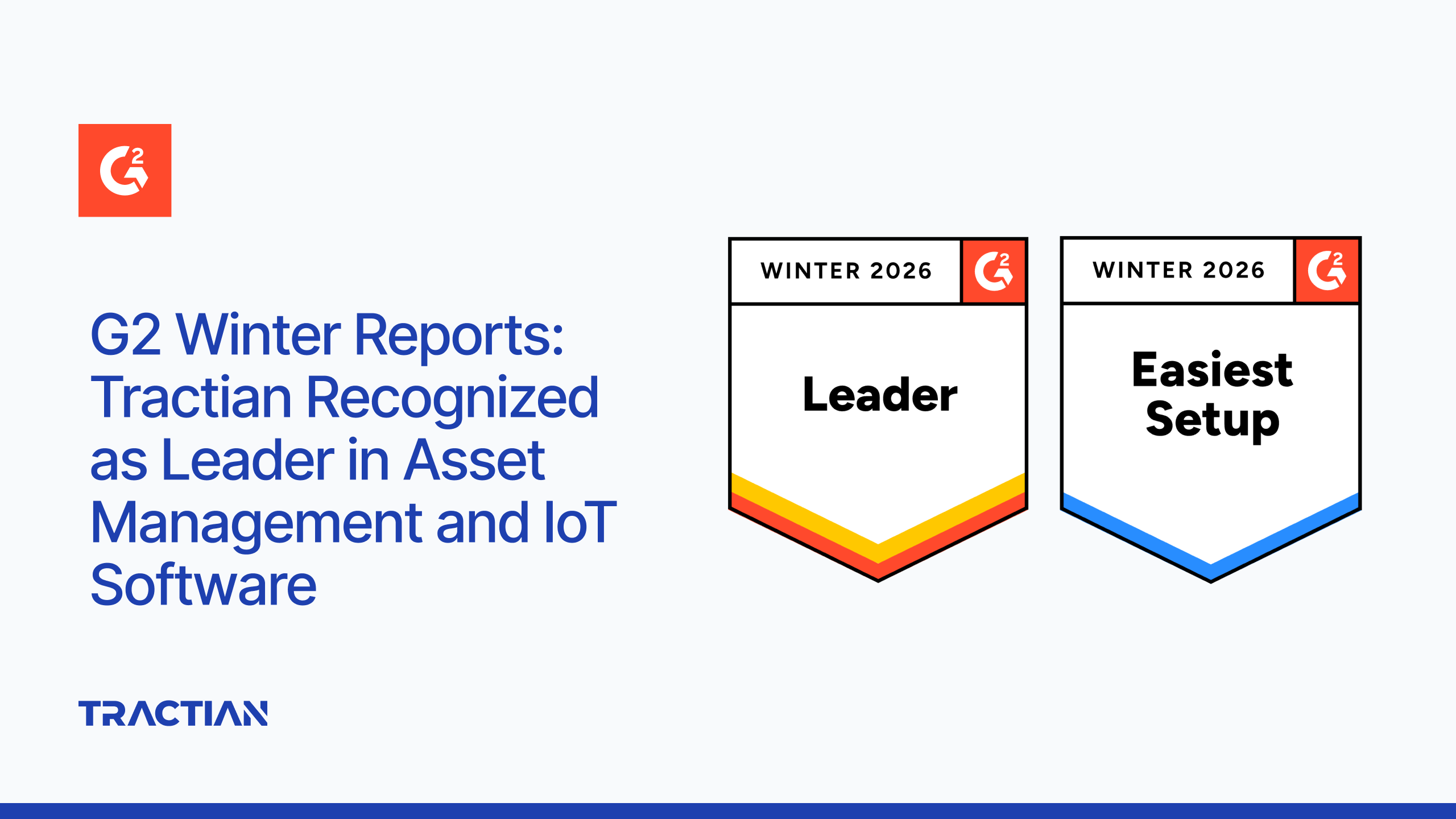 G2 Winter 2026 Reports: Tractian Sets the Standard for Asset Management & Industrial IoT